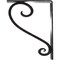 Ekena Millwork Edwards Wrought Iron Bracket, (Triple center brace), Antiqued Silver 2"W x 7 1/2"D x 10"H BKTM02X07X10TEDASV - alternate 8